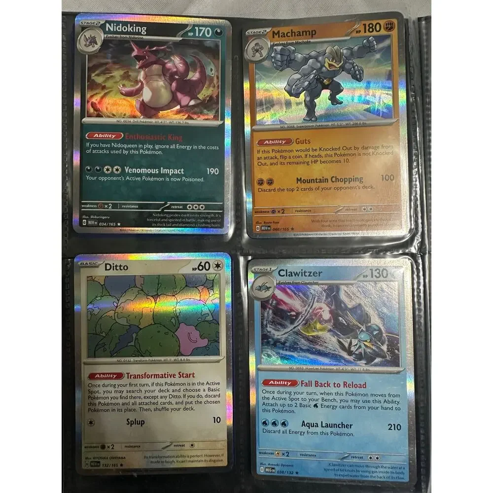 Lot of 80 holographic rare Pokemon cards.